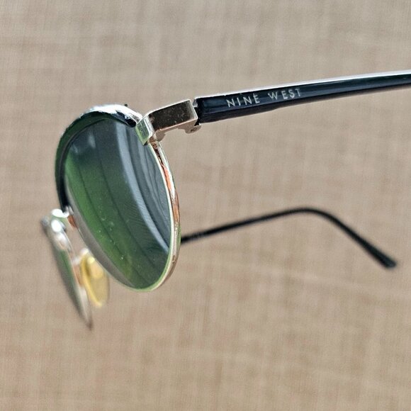 Vintage Nine West Women Sunglasses Black/SIlver Frame Eye Wear Shades main image 9